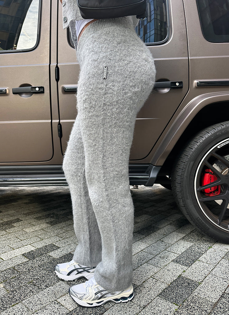 Pantalon de jogging évasé en mohair - Gris