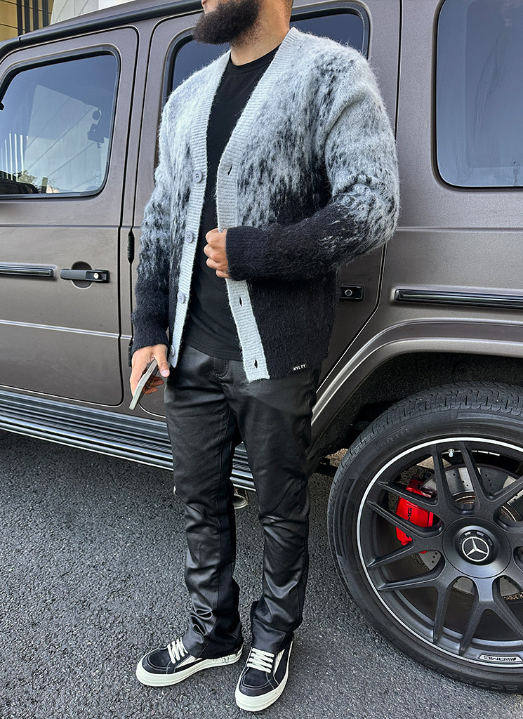 Cardigan dégradé en mohair - Noir