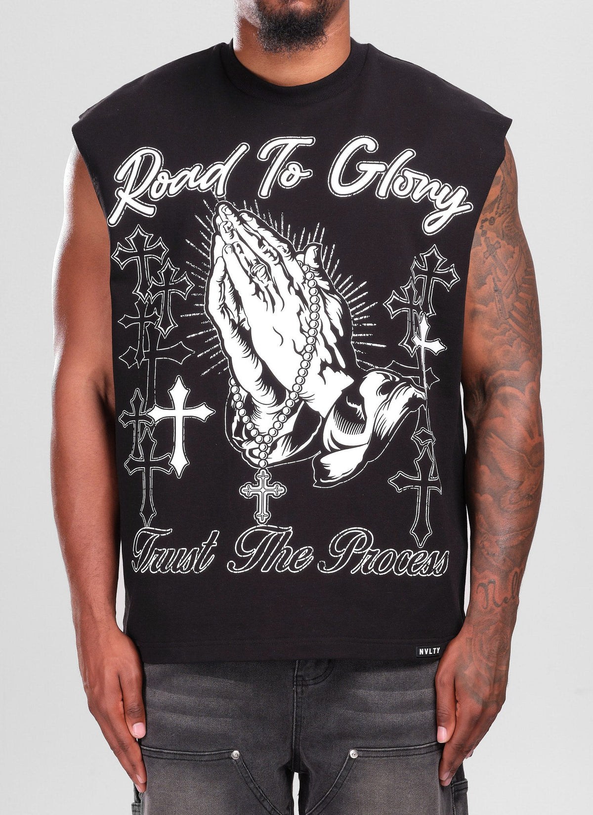 T-shirt sans manches « Road To Glory » - Noir