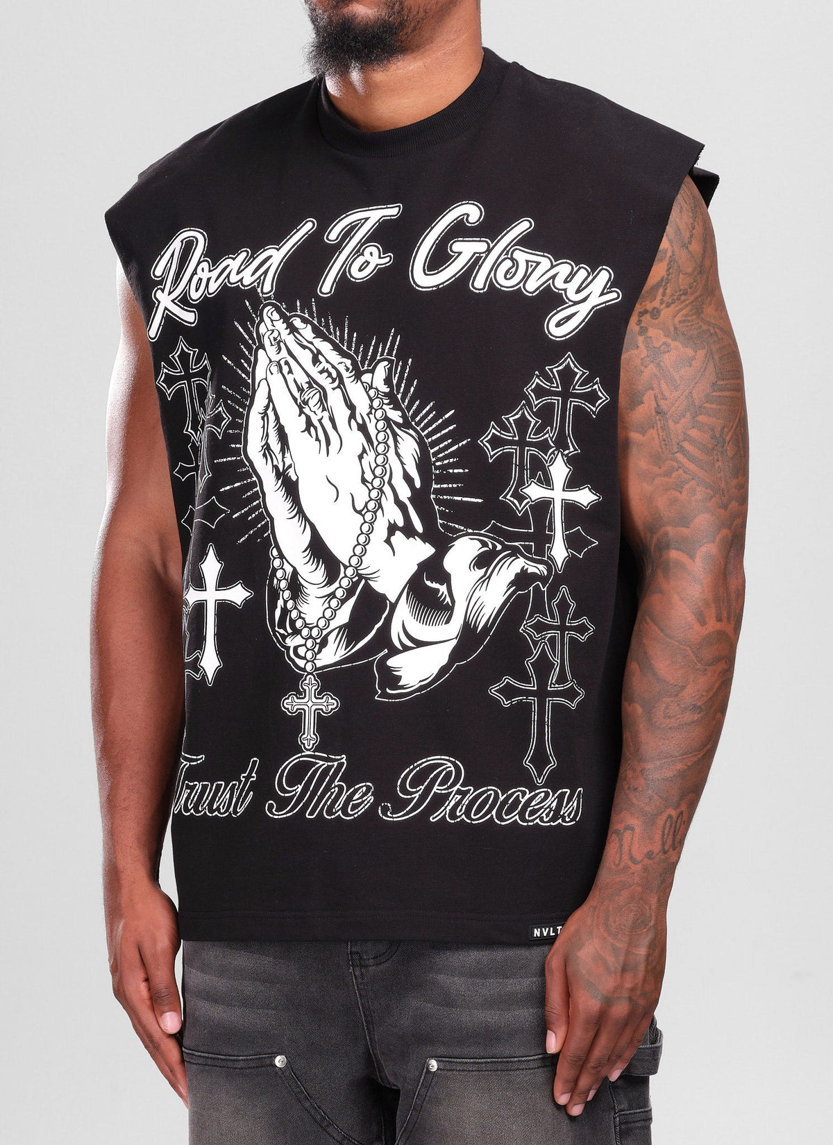 T-shirt sans manches « Road To Glory » - Noir