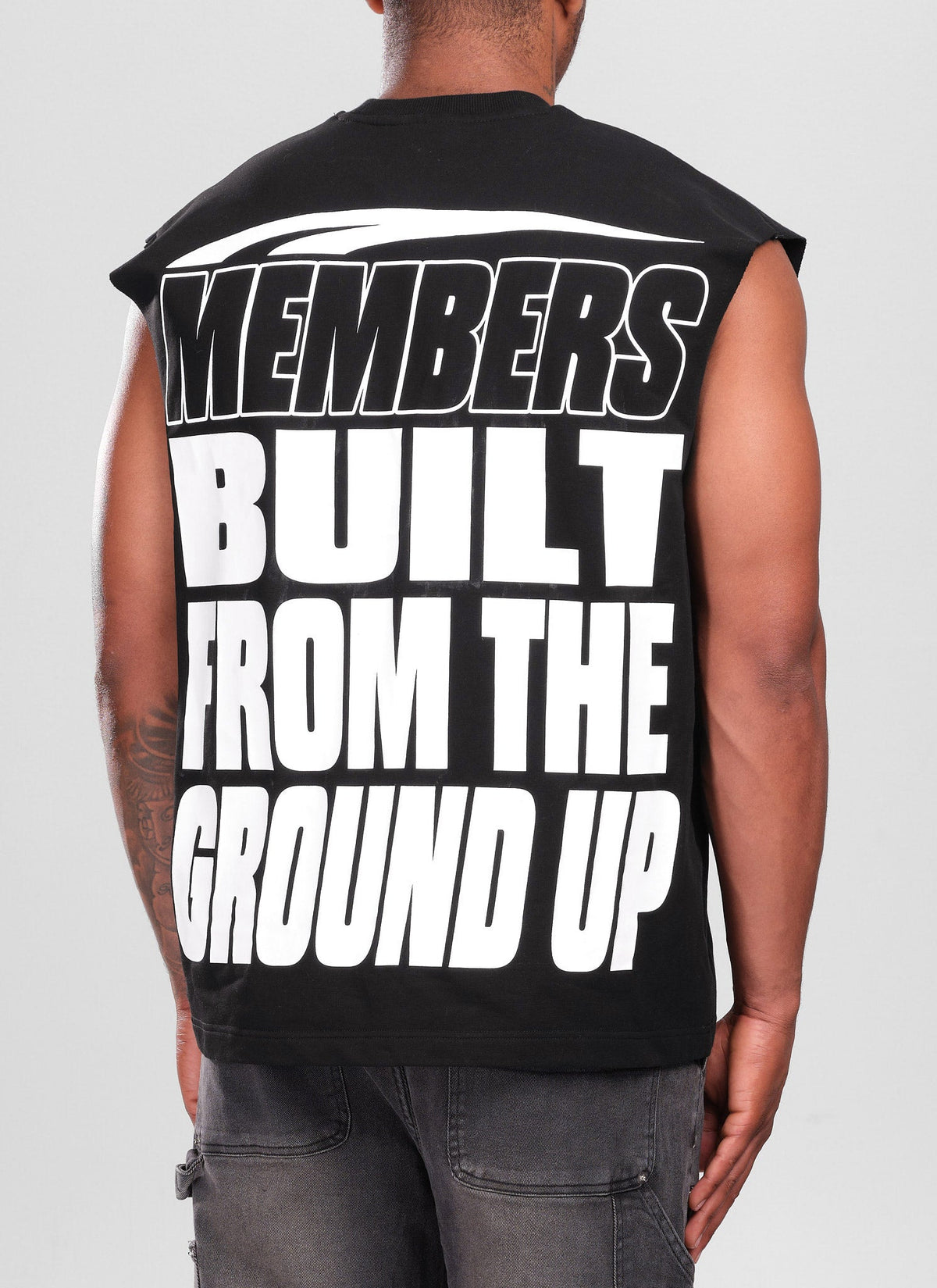 T-shirt sans manches Eagle Members - Noir