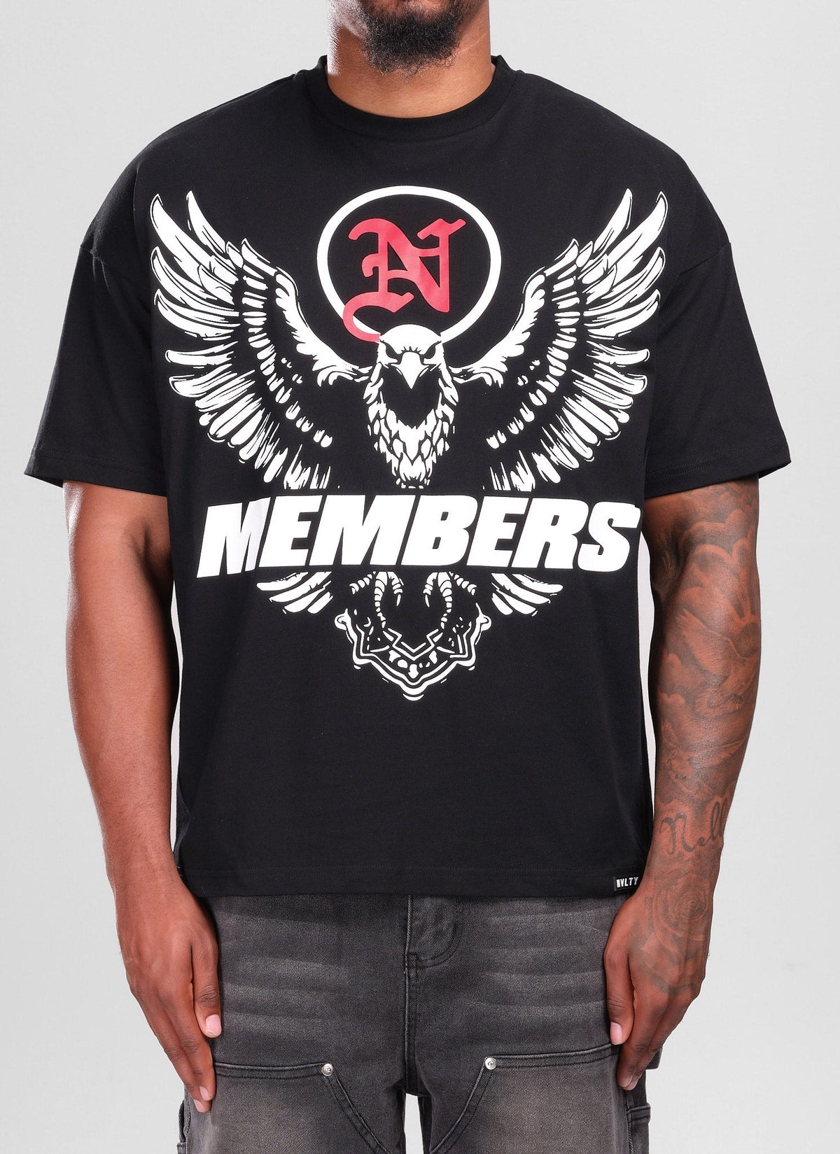 Members Eagle T-Shirt - Black