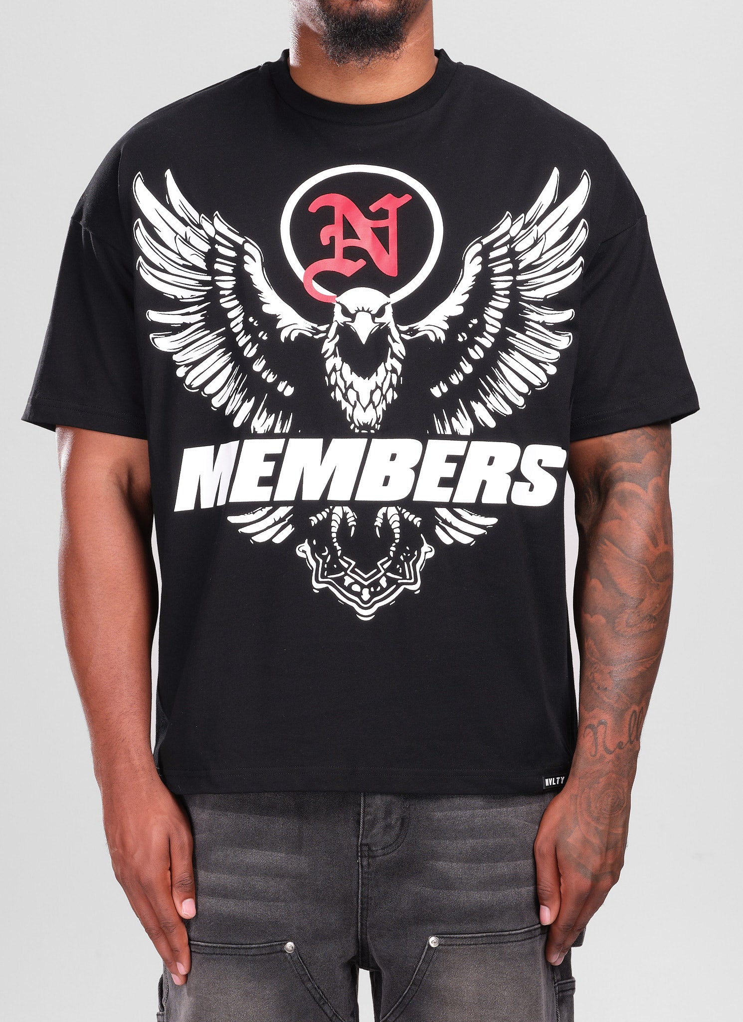 Members Eagle T-Shirt - Black