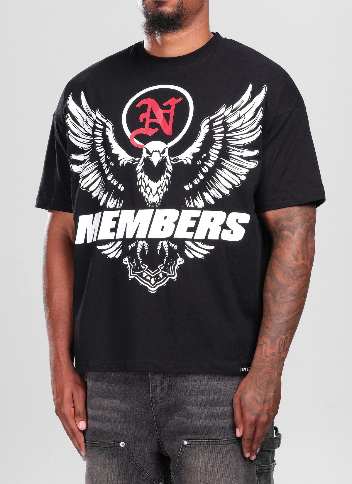 Members Eagle T-Shirt - Black