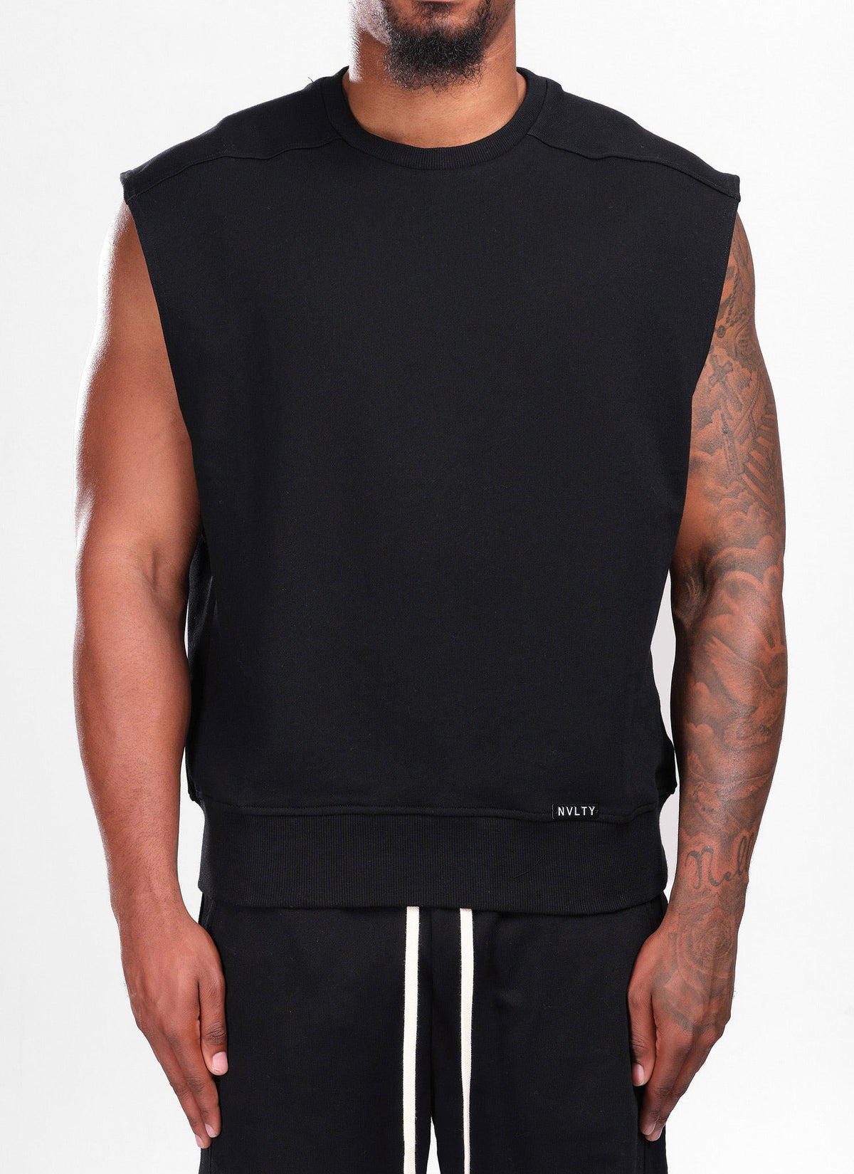 Sweat-shirt sans manches - Noir