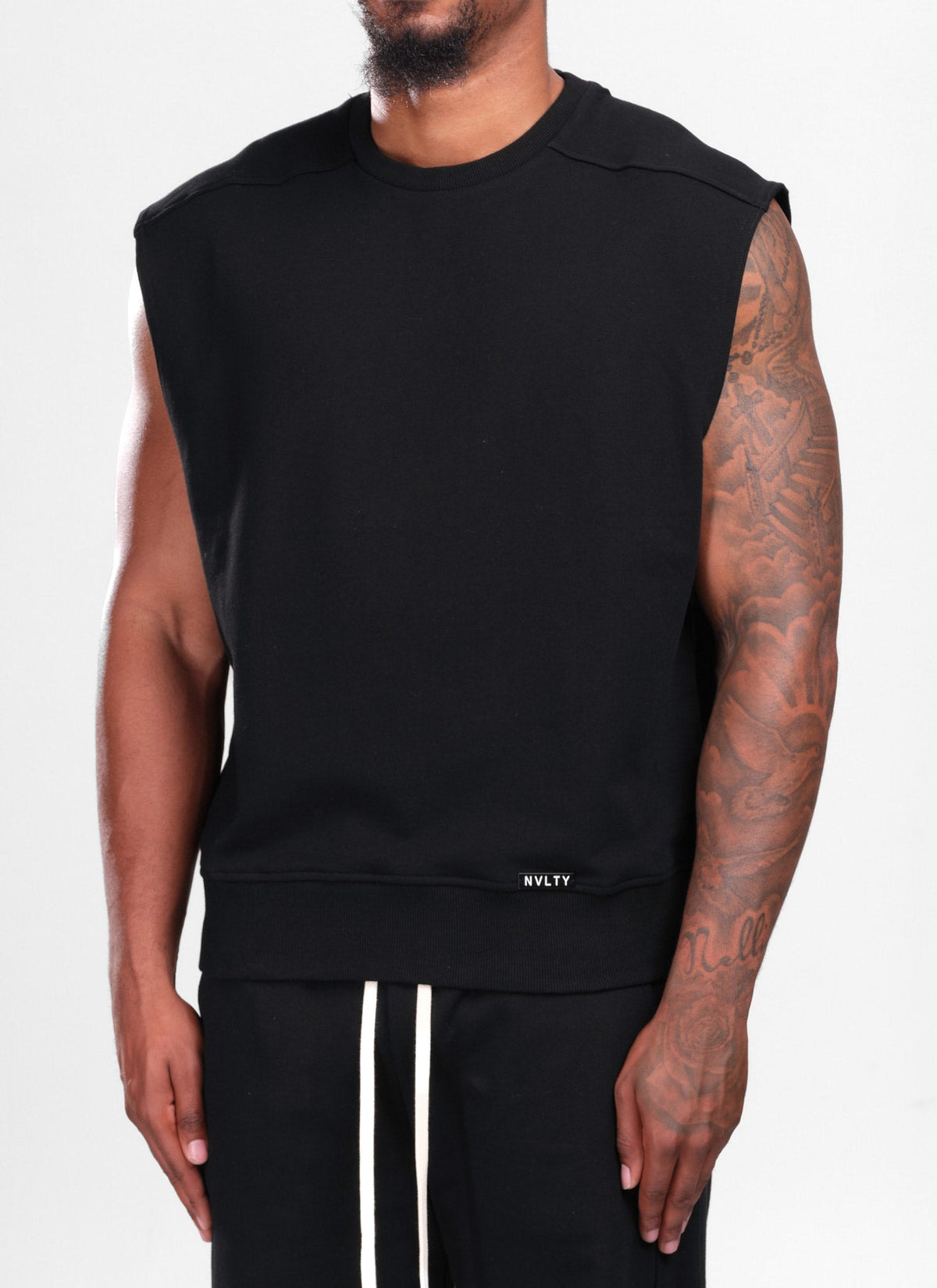 Sweat-shirt sans manches - Noir