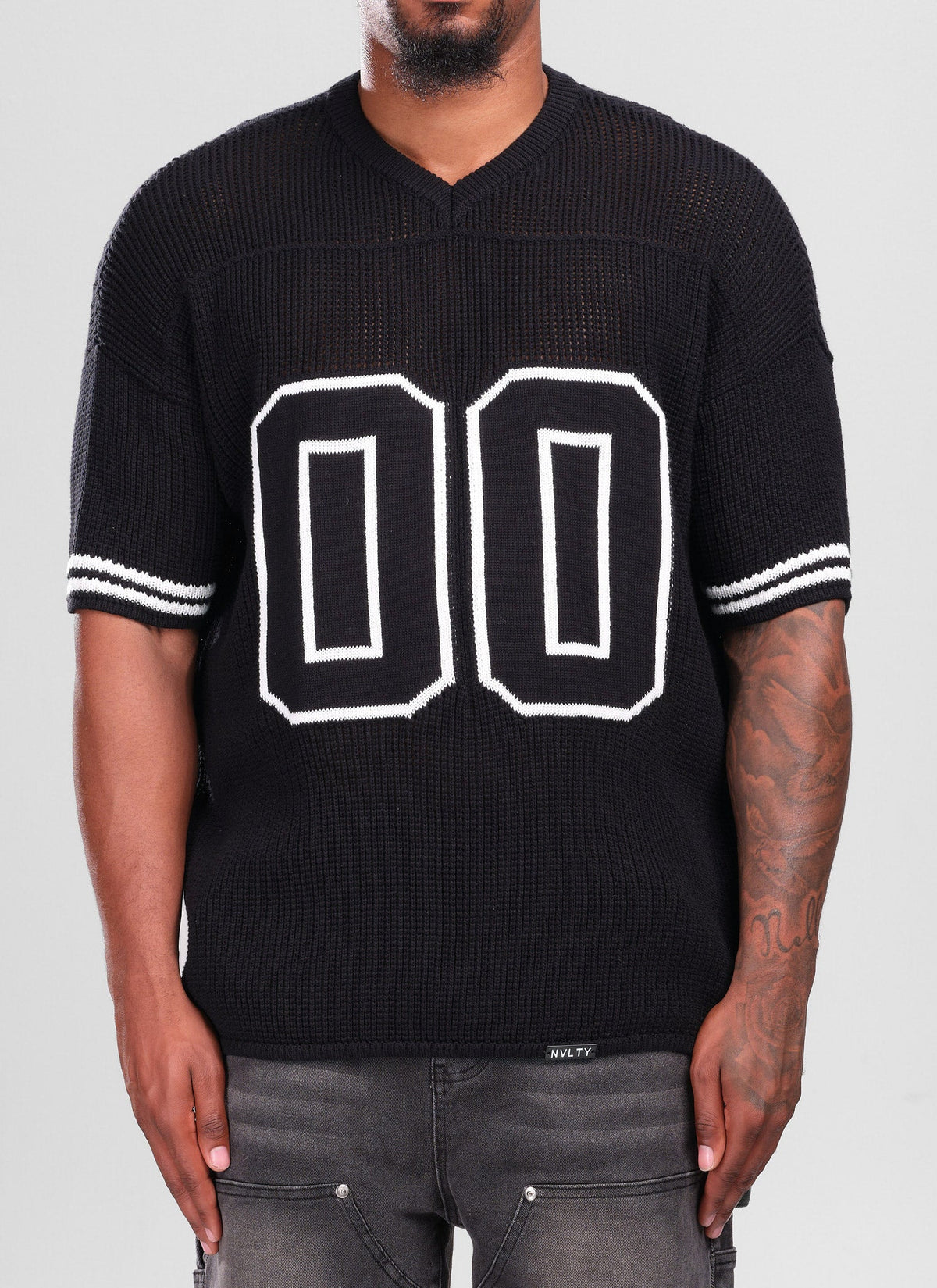 Knitted Members Jersey - Black