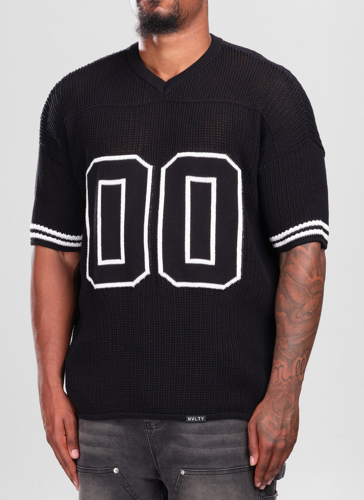 Knitted Members Jersey - Black