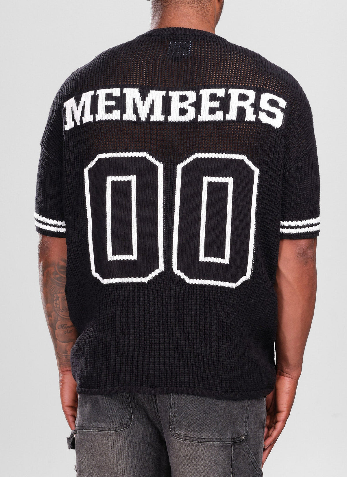 Knitted Members Jersey - Black