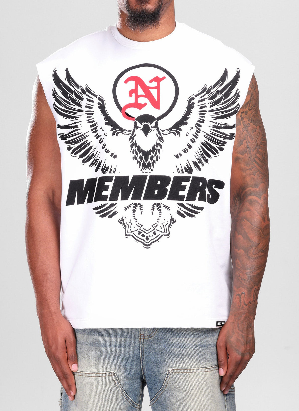 T-shirt sans manches Eagle Members - Blanc