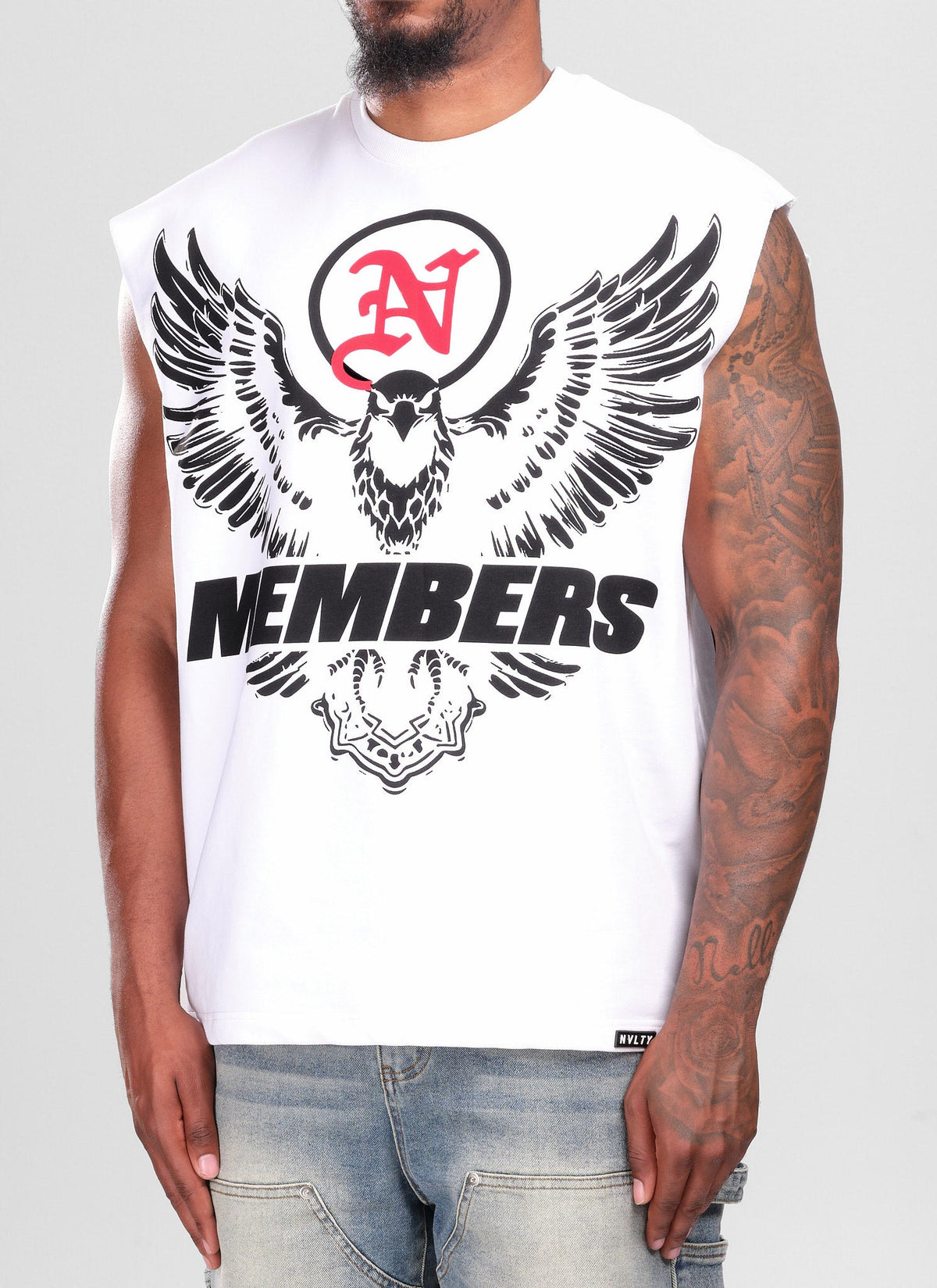 T-shirt sans manches Eagle Members - Blanc