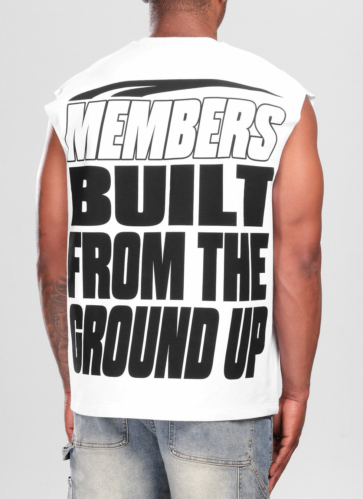 T-shirt sans manches Eagle Members - Blanc
