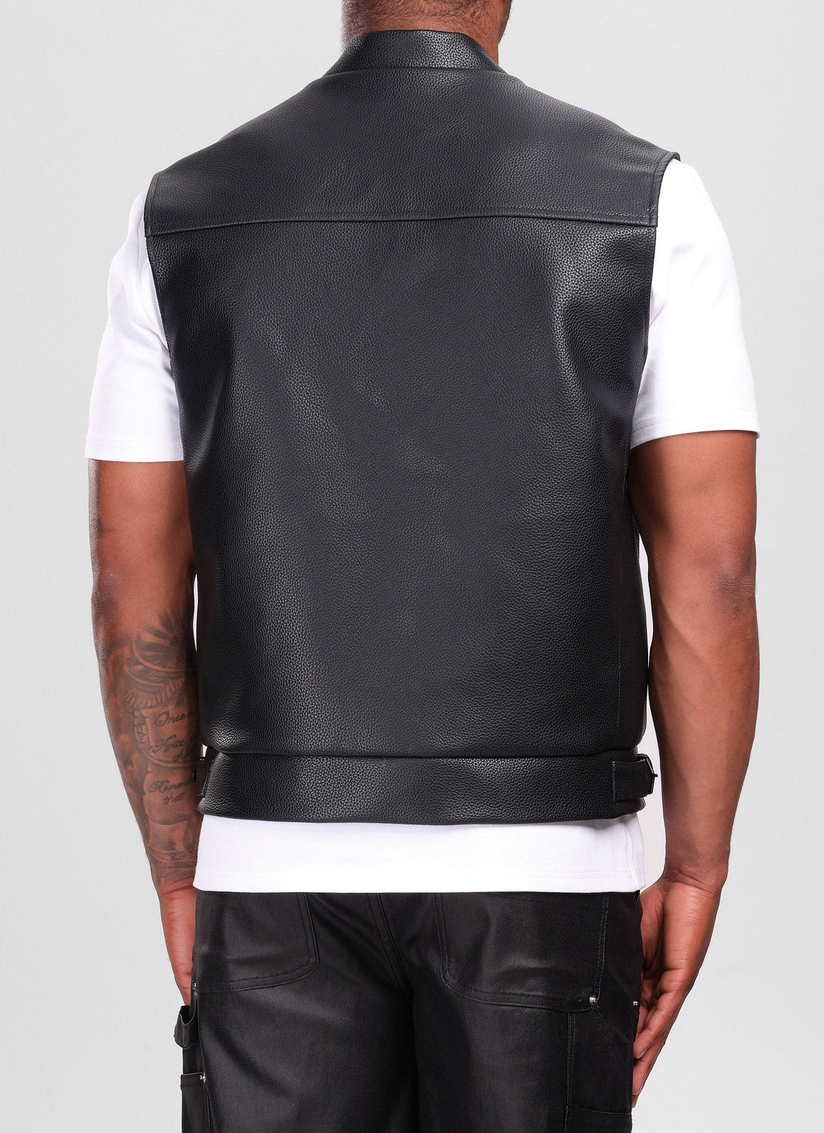 Leather Vest - Black