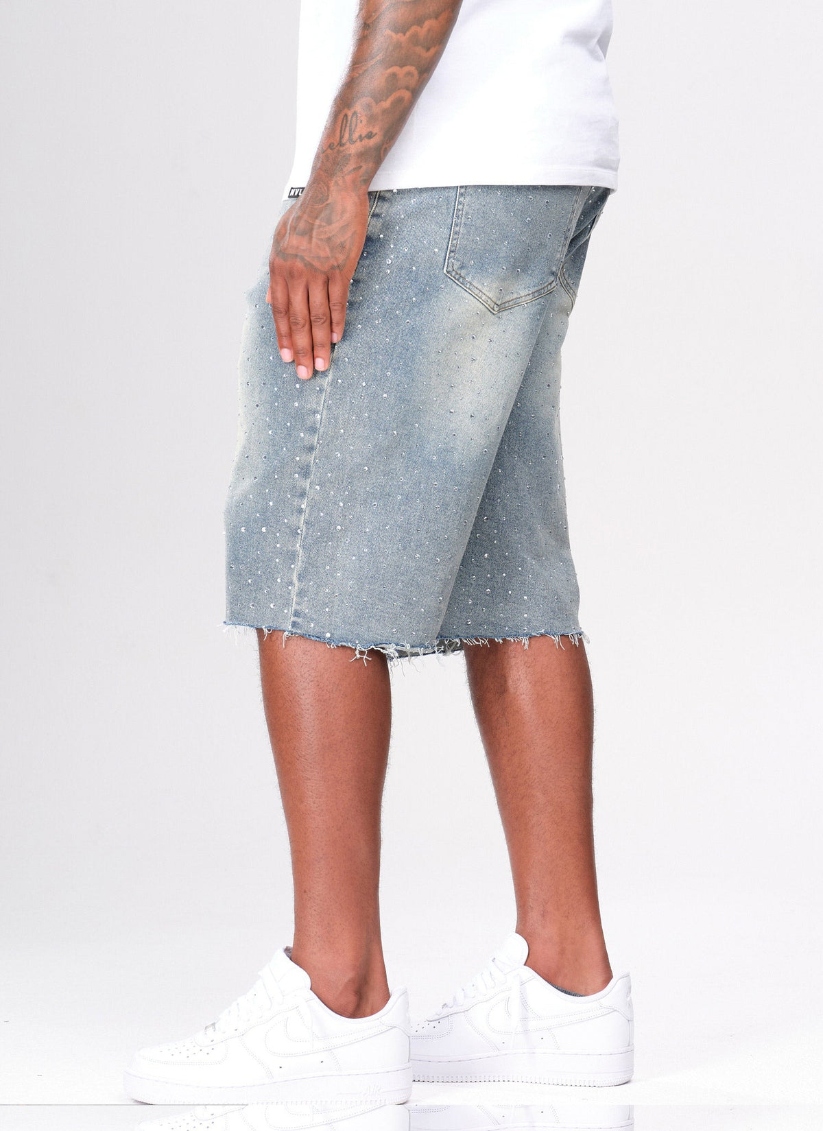 Vintage Flooded VVS Denim Shorts - Blue