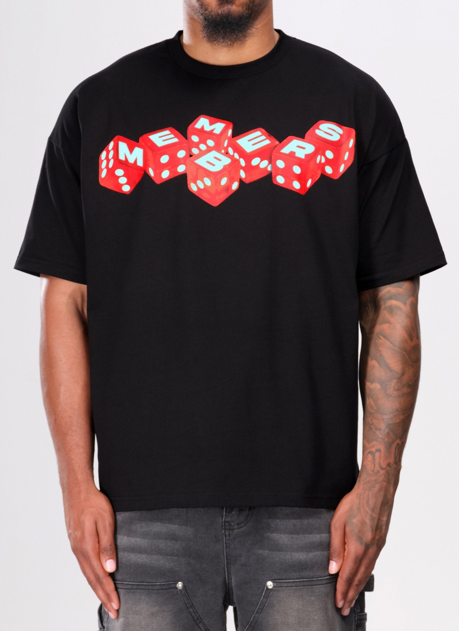 Members Dice T-Shirt - Black