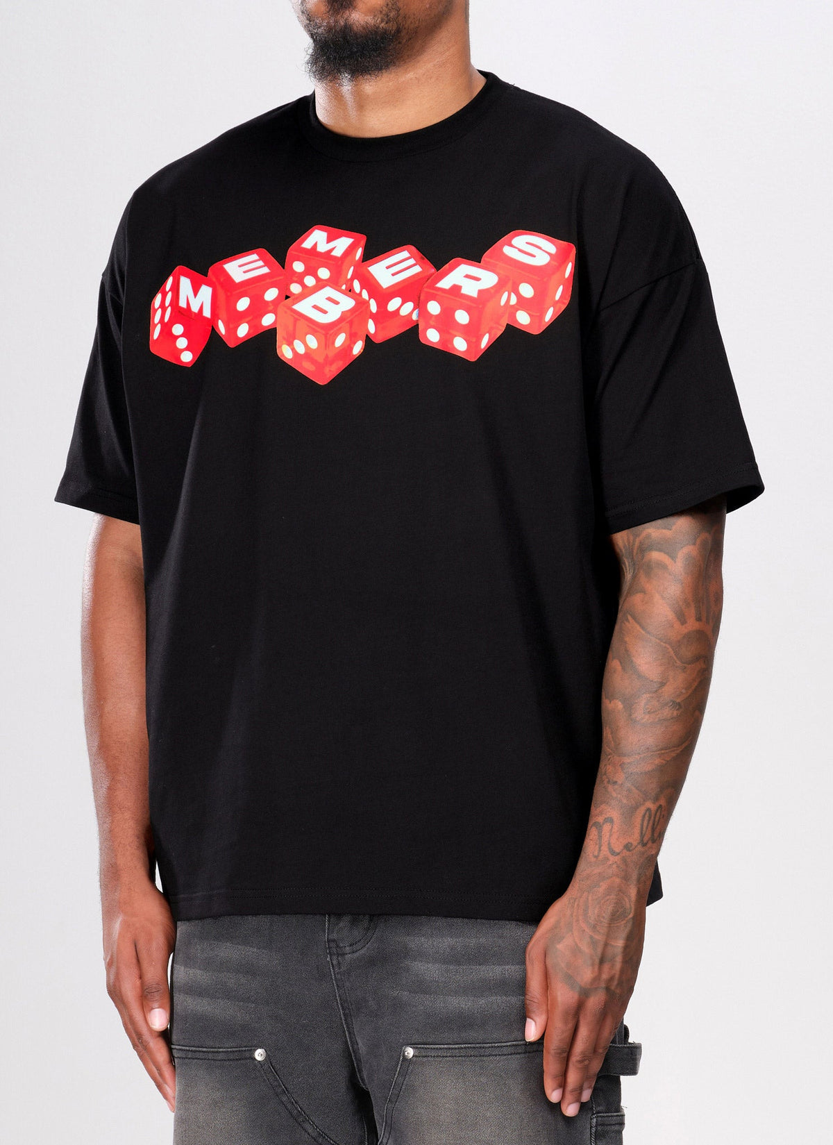 Members Dice T-Shirt - Black