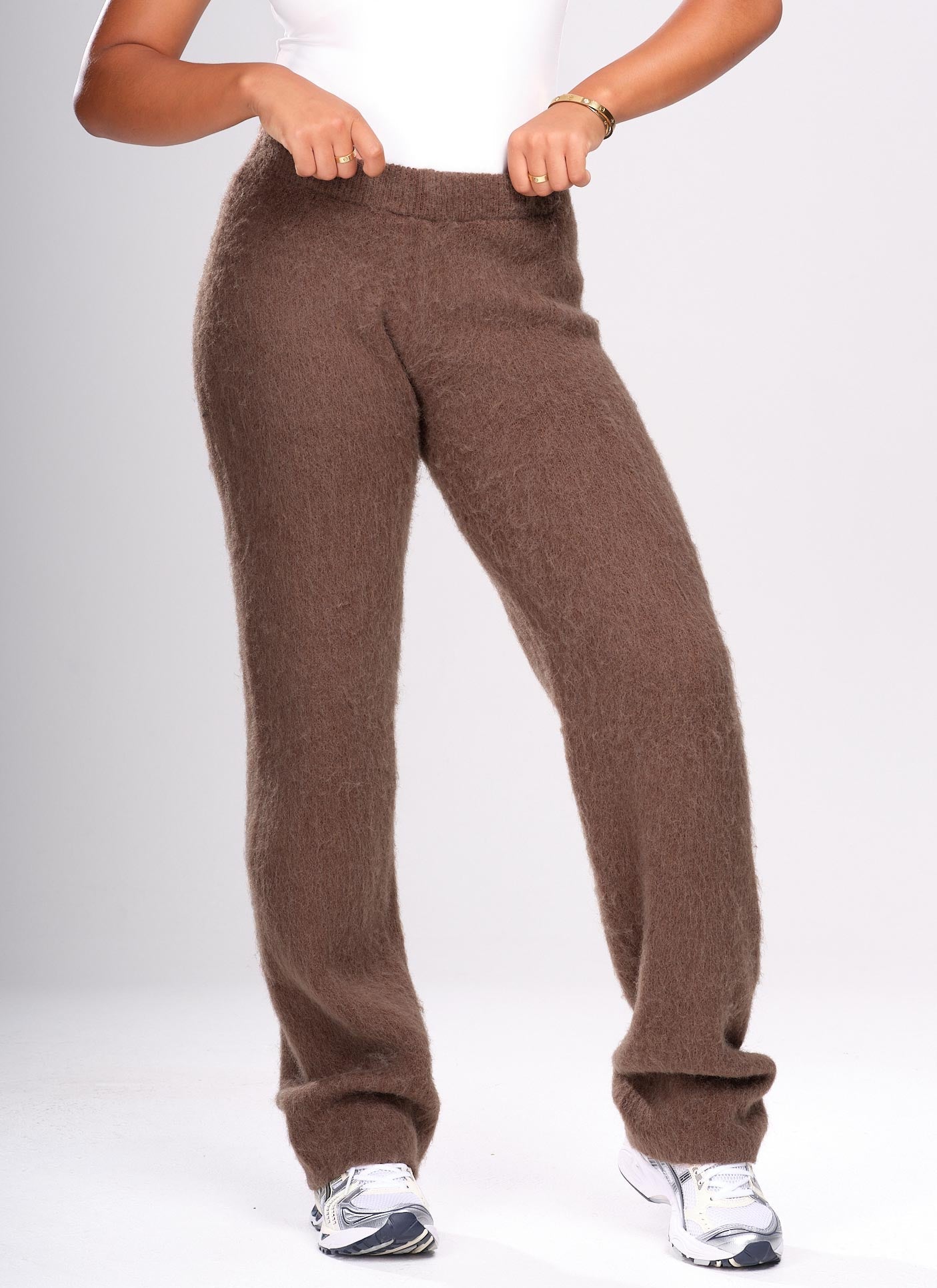 Mohair Joggers - Brown