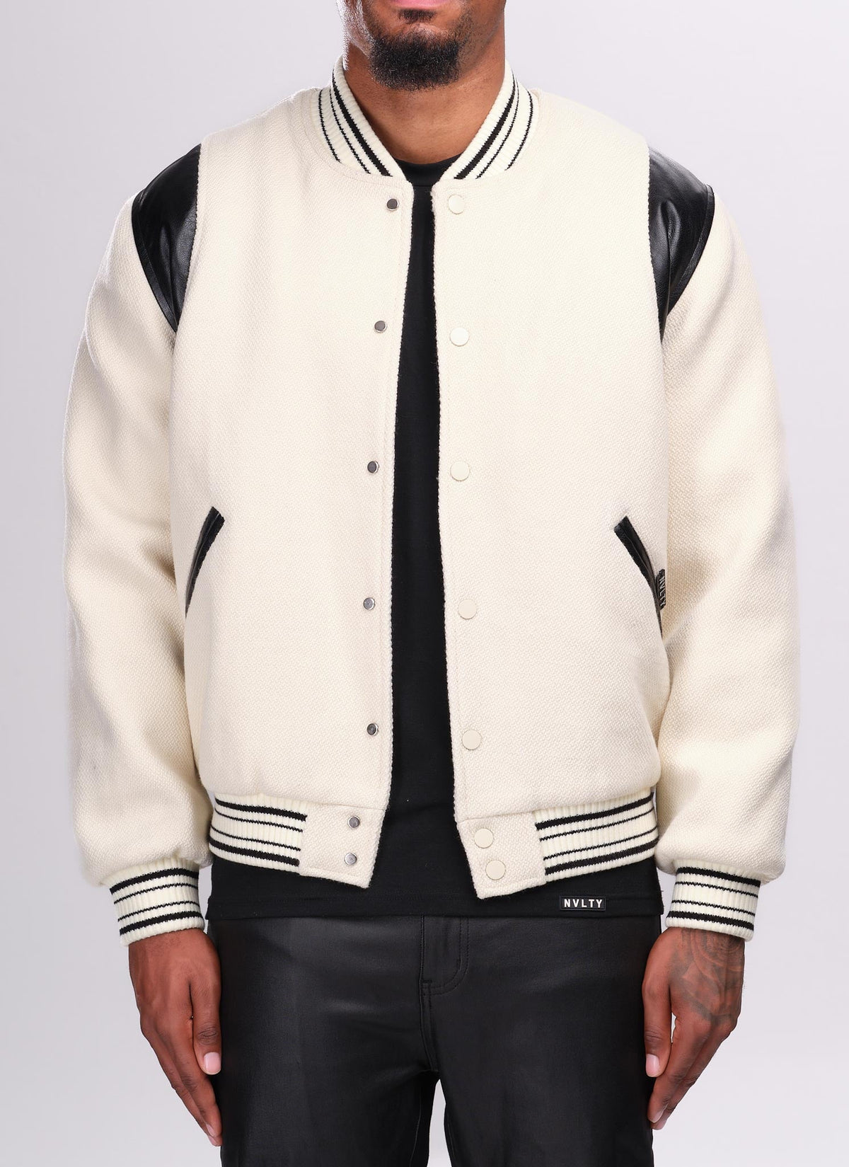 Heavyweight Wool Bomber Jacket - Ivory
