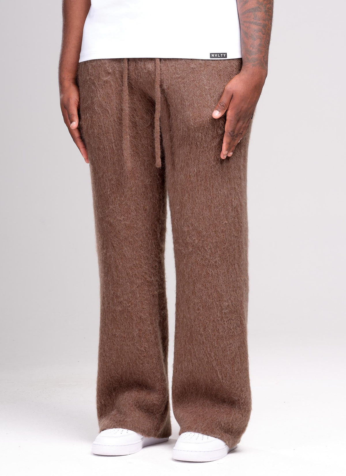 Mohair Joggers - Brown