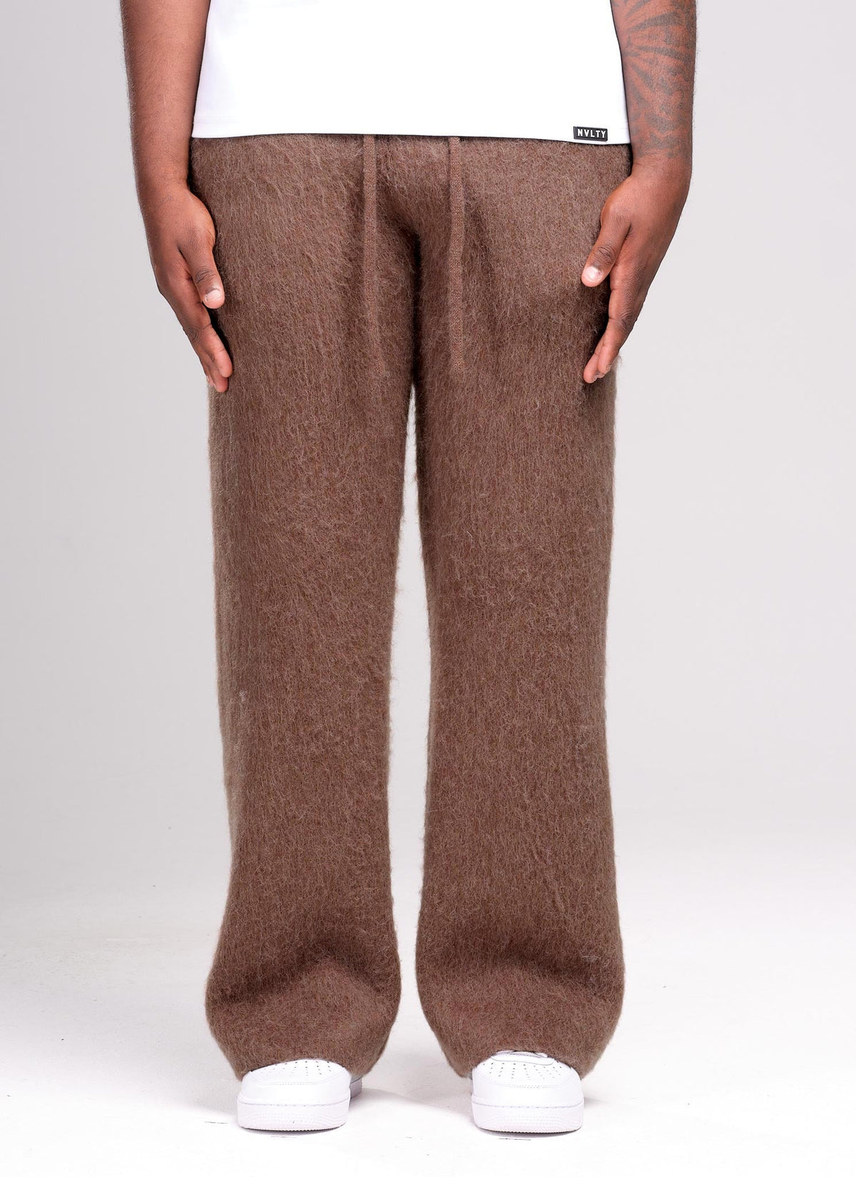 Mohair Joggers - Brown