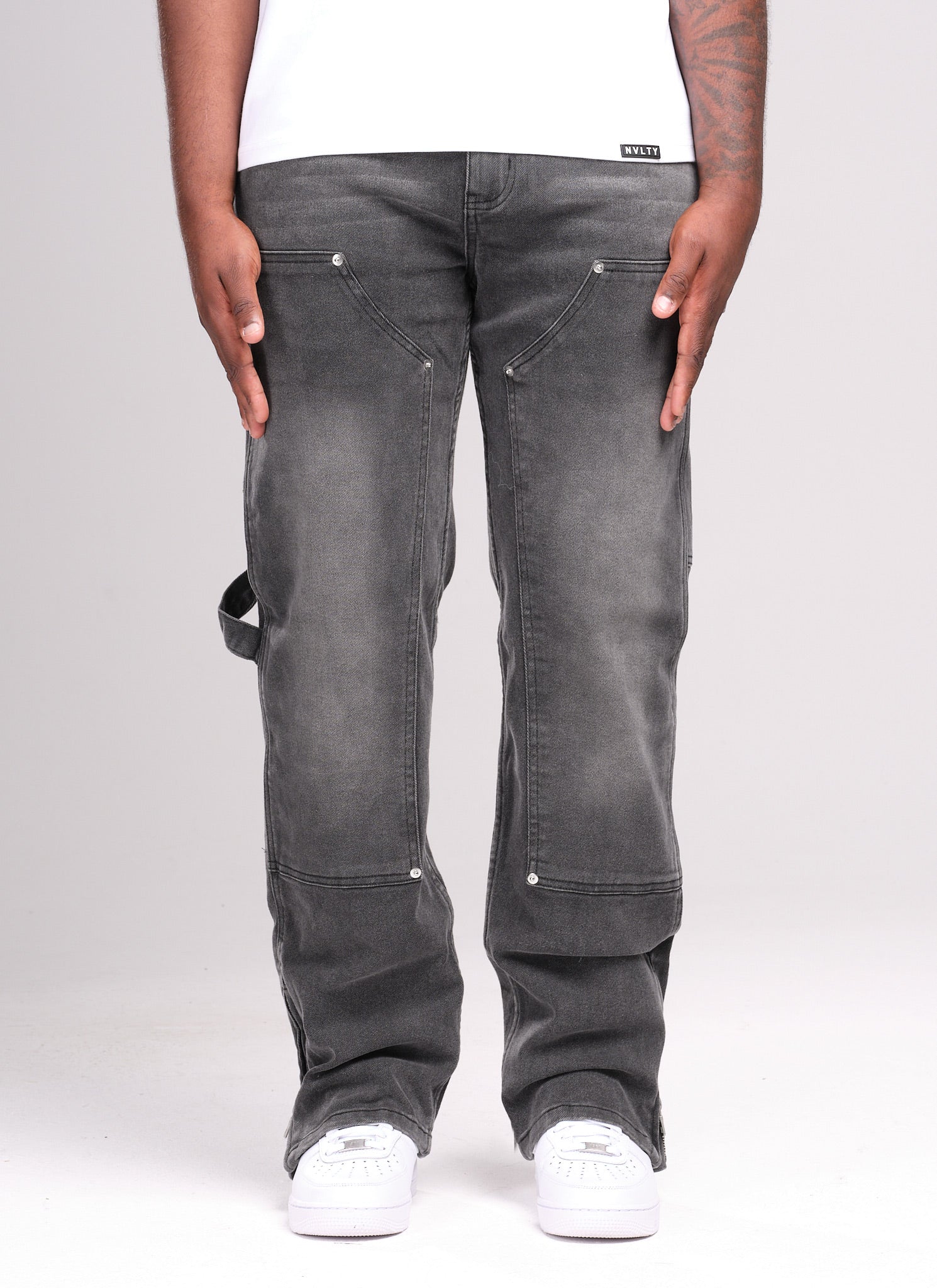 Vintage Carpenter Rivet Jeans - Grey