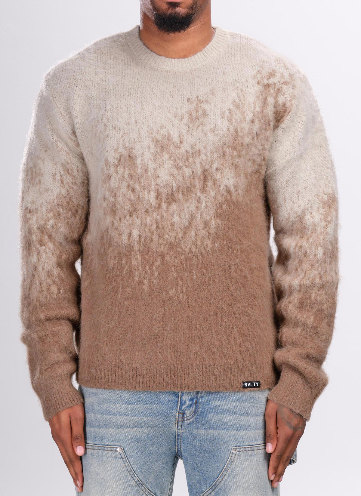 Mohair Gradient Sweater - Stone