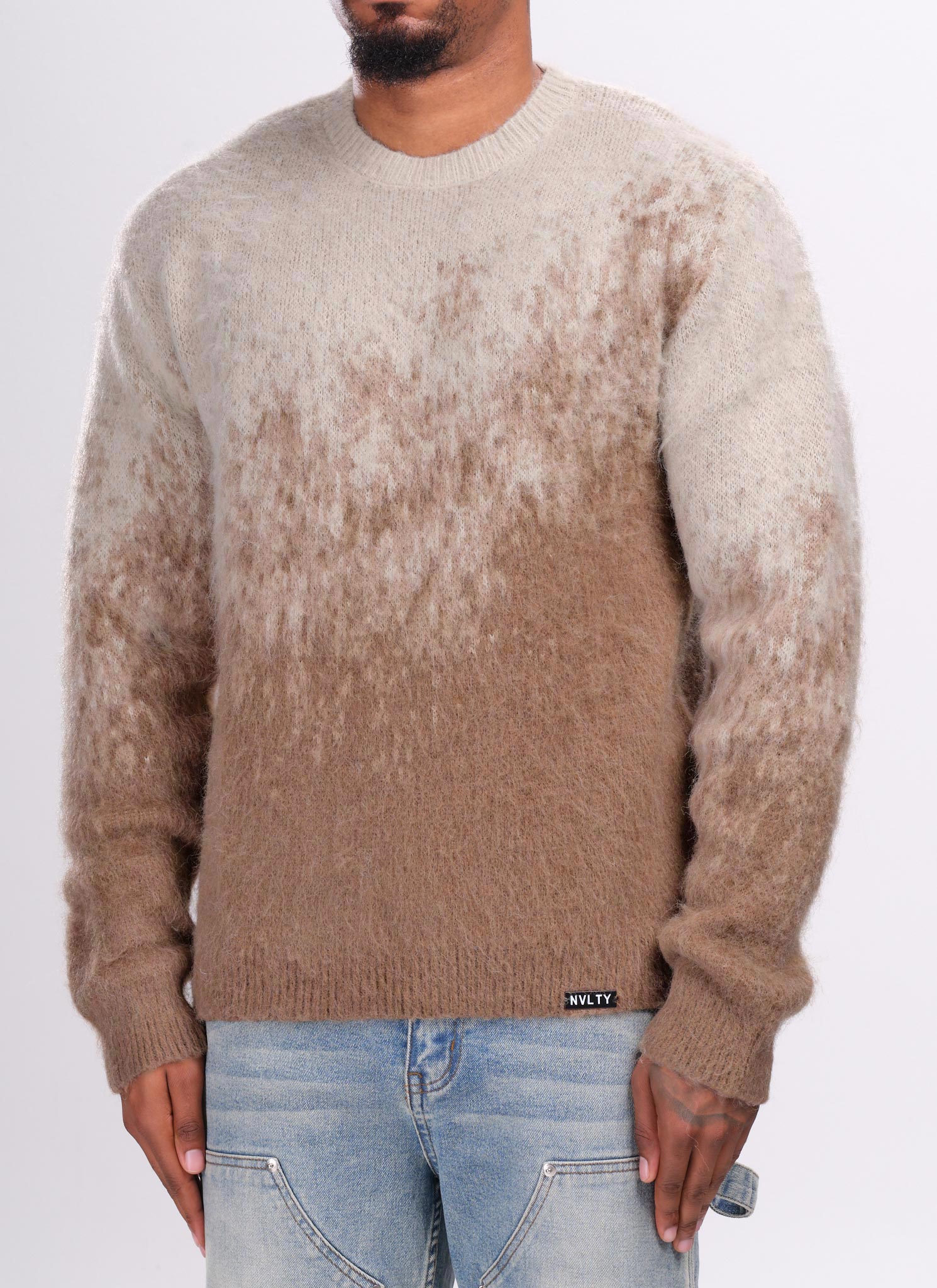 Mohair Gradient Sweater - Stone