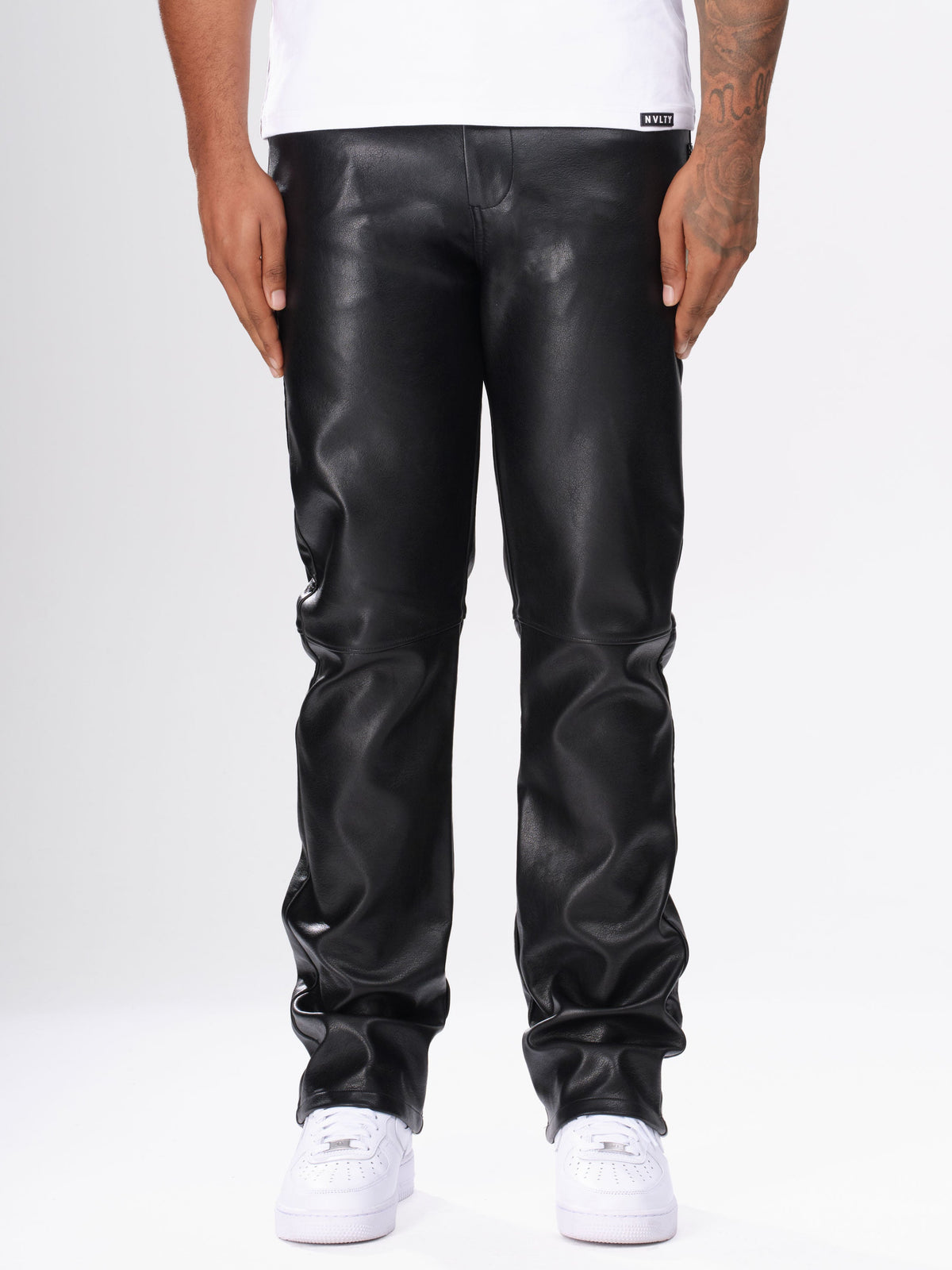 Heavyweight Leather Pants - Black