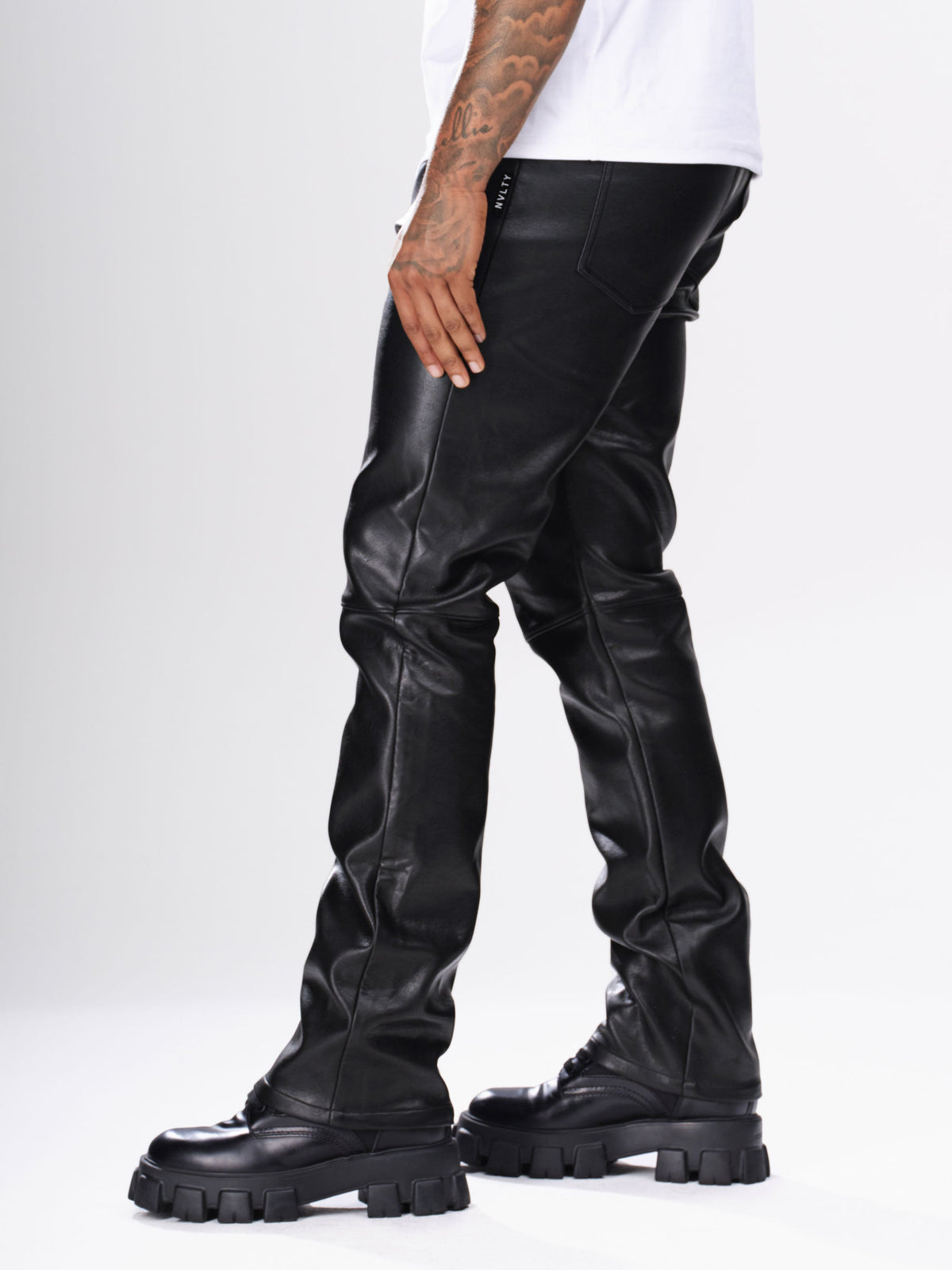 Heavyweight Leather Pants - Black
