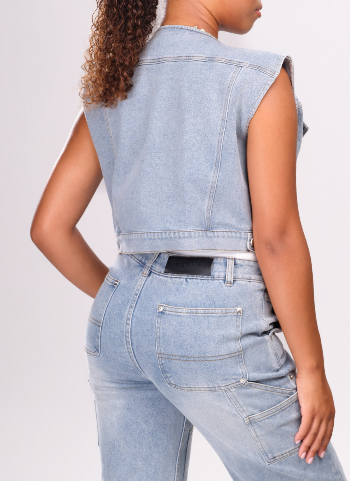 Vintage Denim Vest - Blue