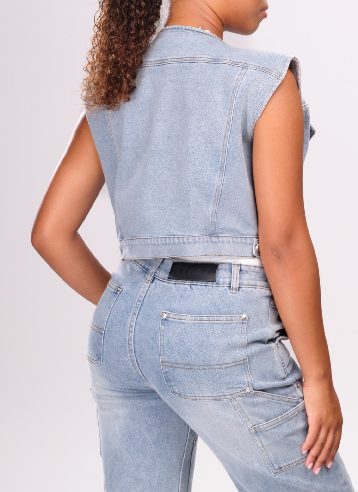 Vintage Denim Vest - Blue
