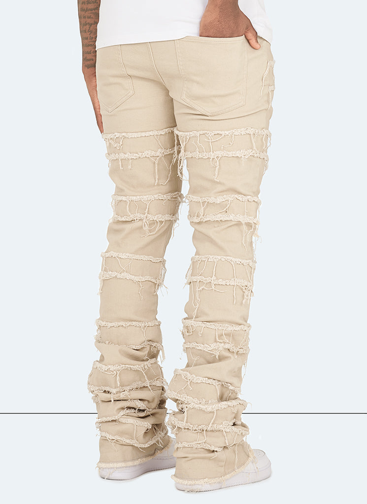 Vintage Flare Thread Jeans - Stein