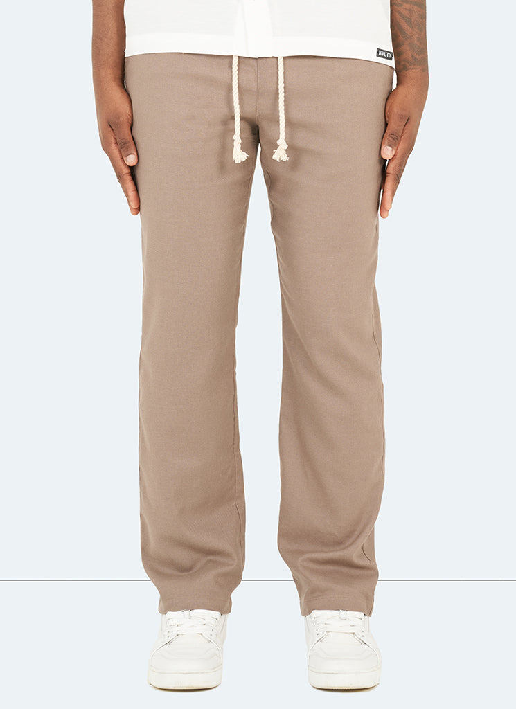 Leinenhose - Mokka