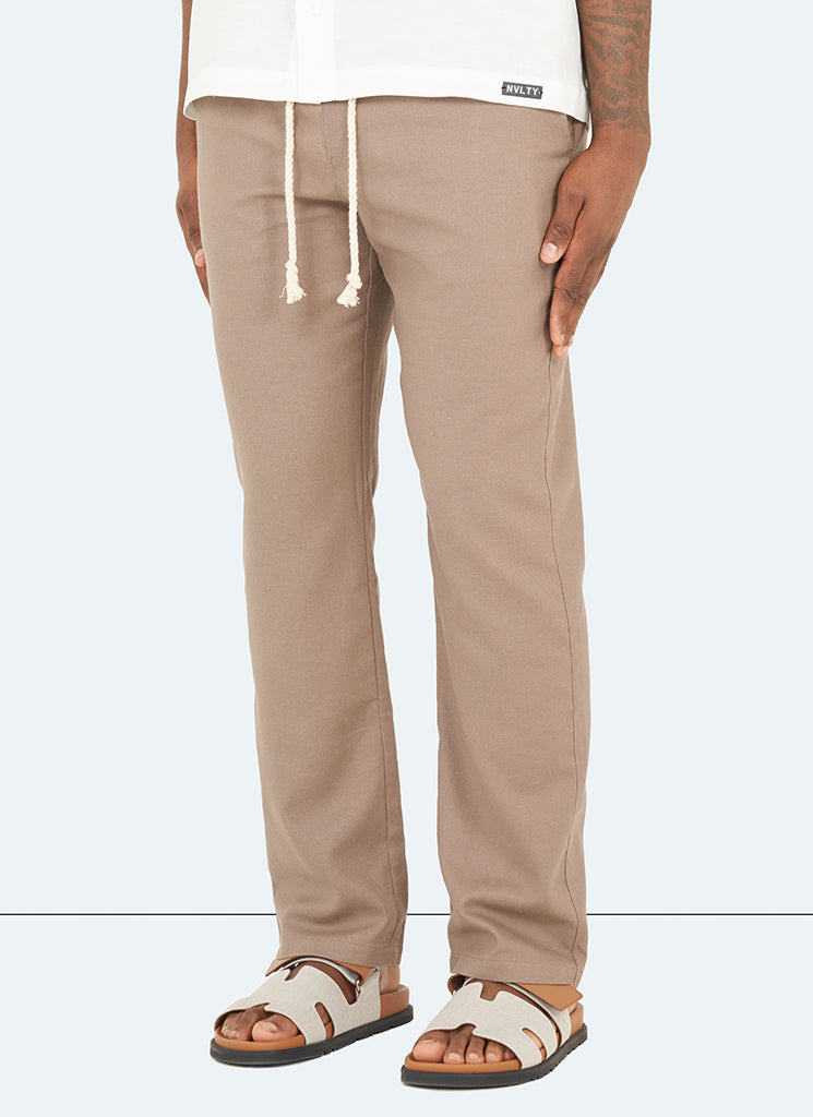 Leinenhose - Mokka
