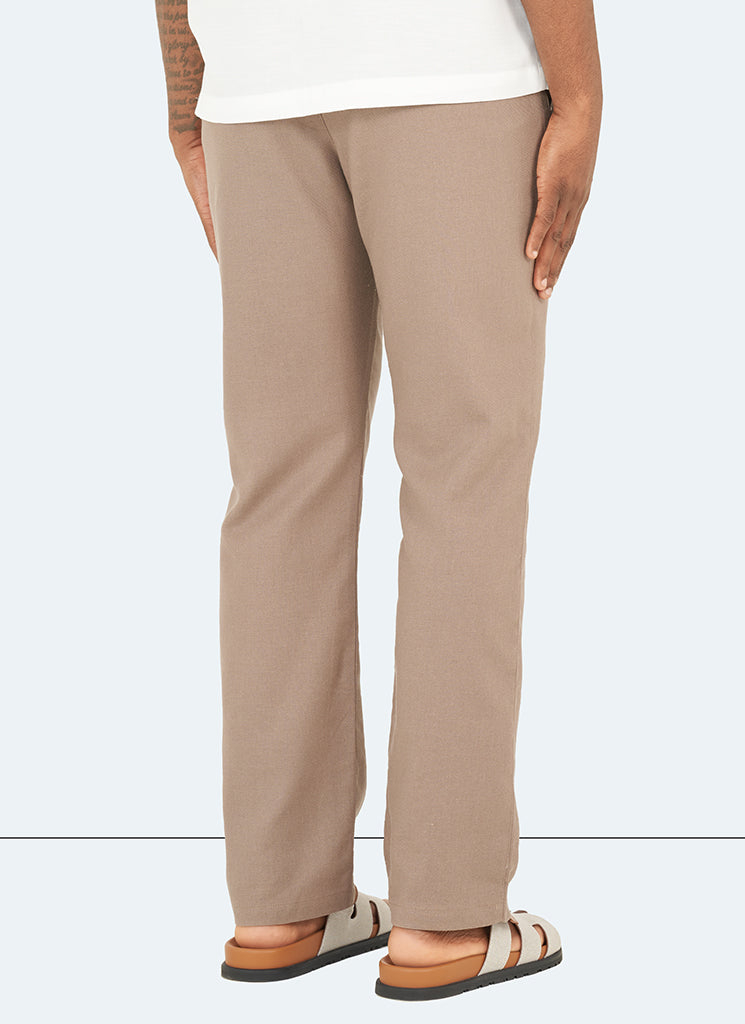 Leinenhose - Mokka