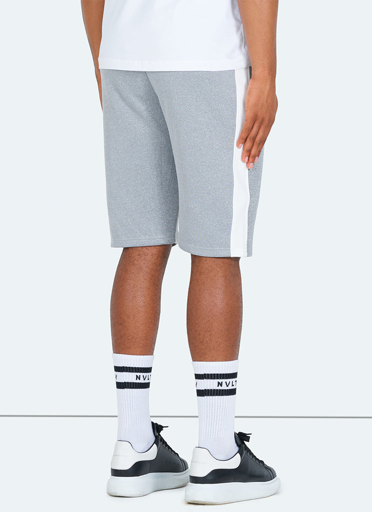 Short de survêtement à empiècements - Gris/Blanc