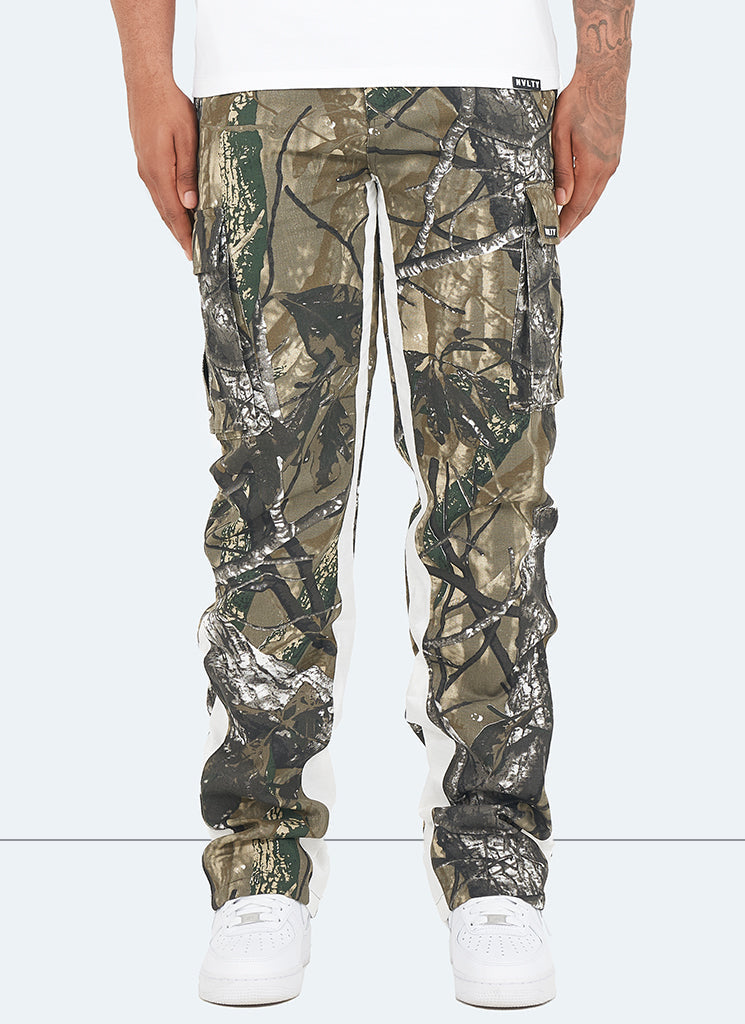 Pantalon cargo vintage Flare - Camouflage arbre
