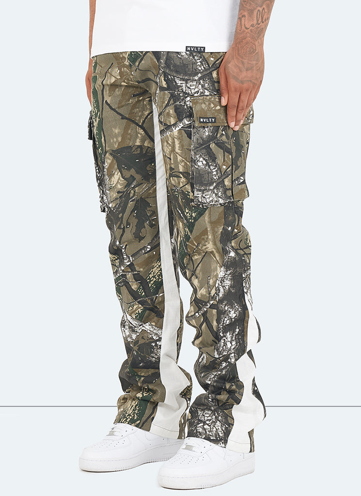 Pantalon cargo vintage Flare - Camouflage arbre
