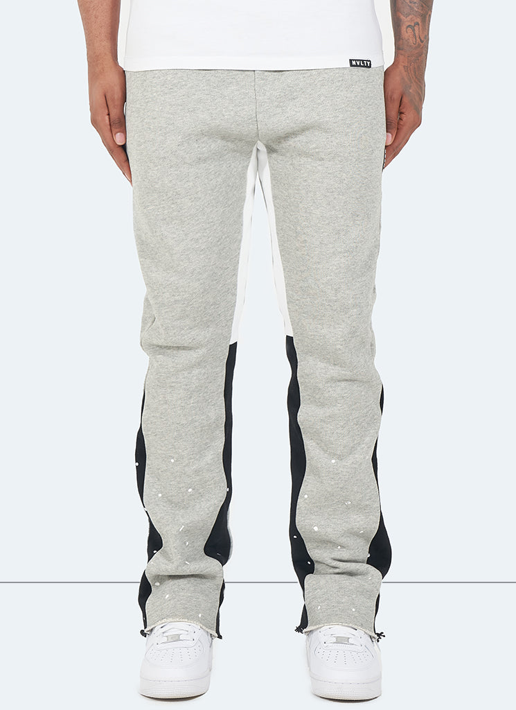 Vintage Flare Paint Jogginghose - Grau