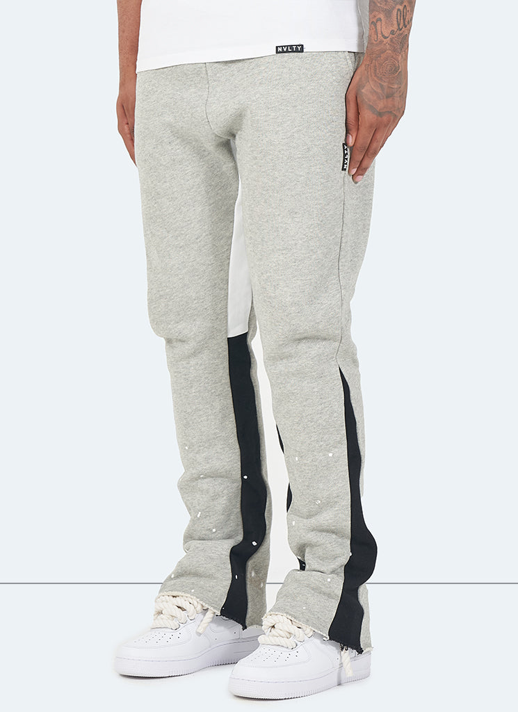 Vintage Flare Paint Jogginghose - Grau