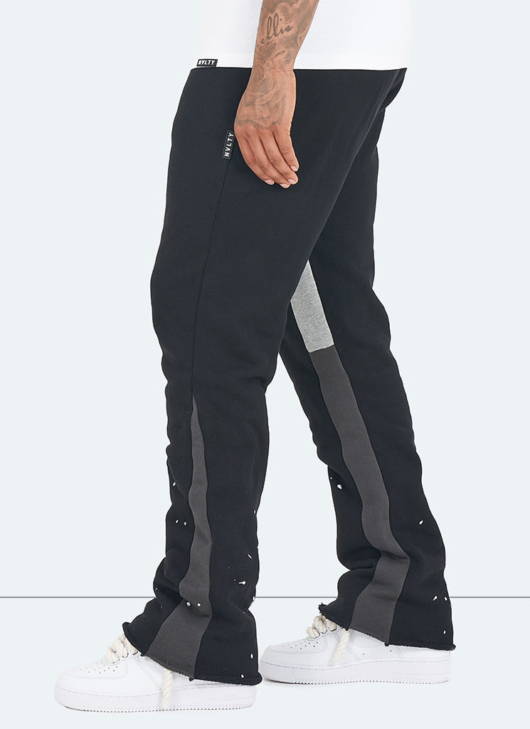 Pantalon de jogging vintage Flare Paint - Noir 