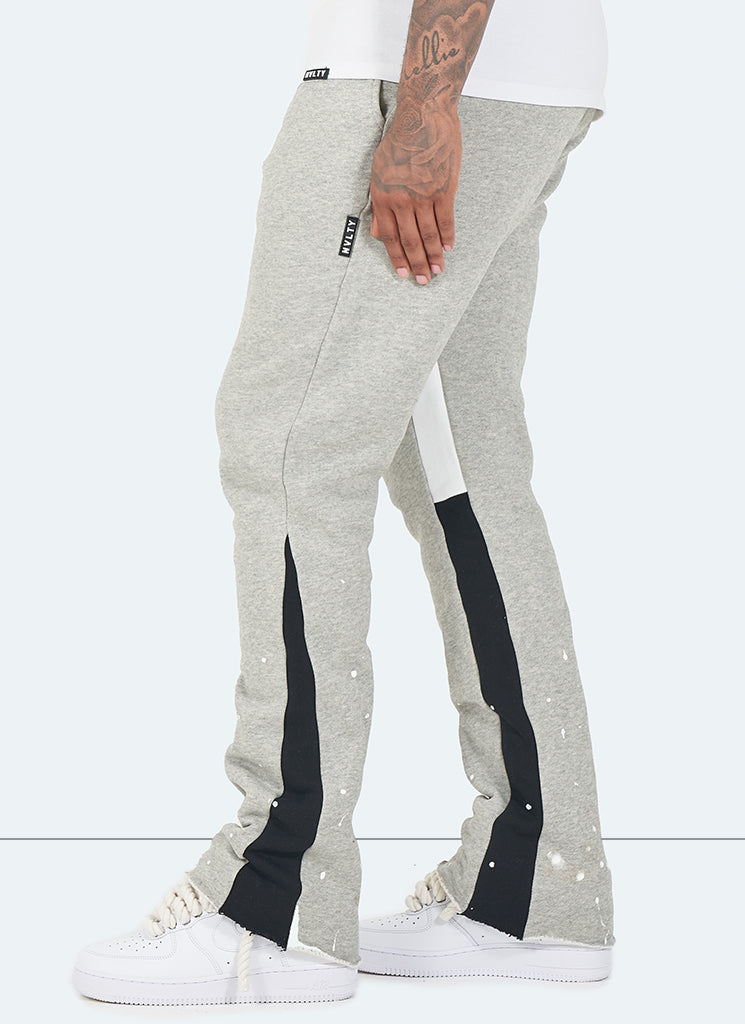 Vintage Flare Paint Jogginghose - Grau