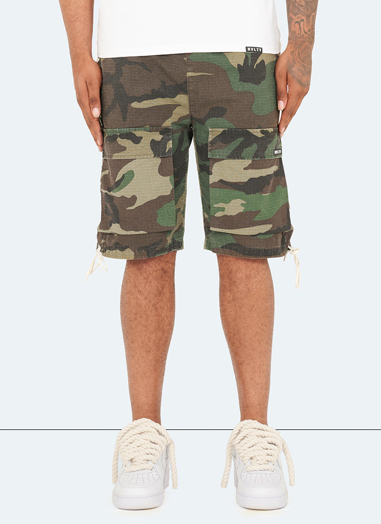 Short cargo vintage en dentelle - Camouflage