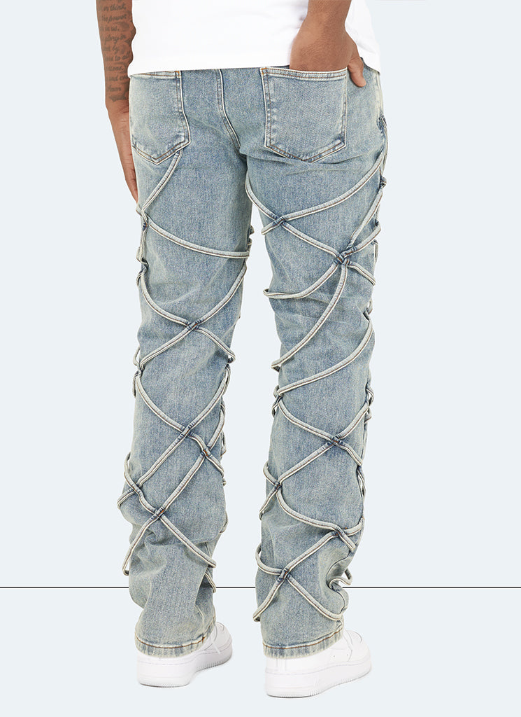 Jean vintage en corde - Bleu