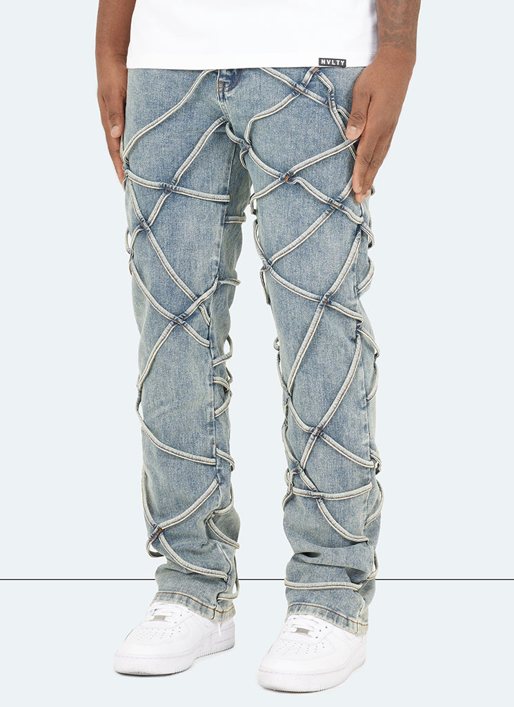 Jean vintage en corde - Bleu