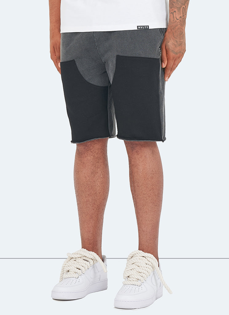 Short de charpentier vintage - Noir délavé/noir 