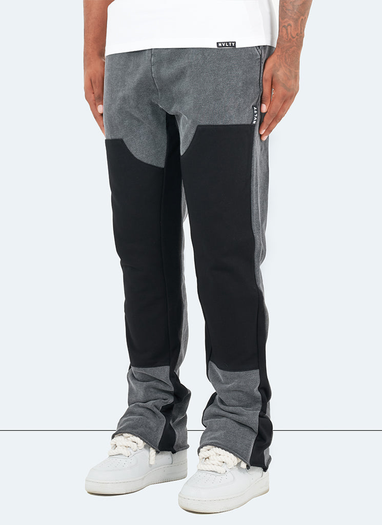 Pantalon de jogging évasé vintage de charpentier - Noir délavé
