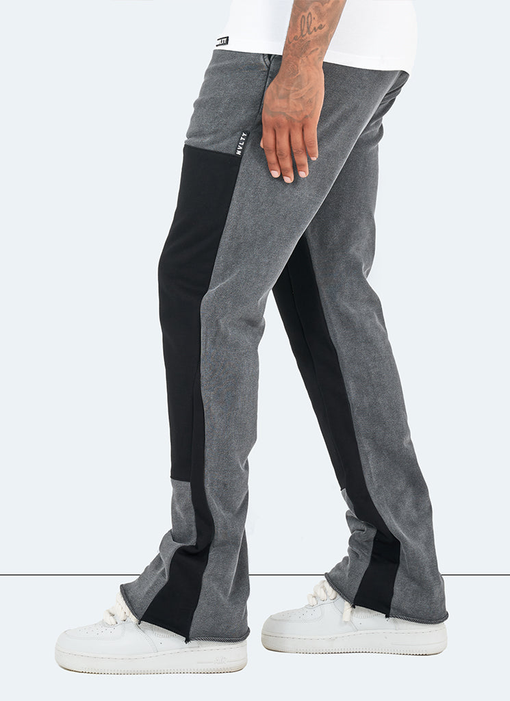 Pantalon de jogging évasé vintage de charpentier - Noir délavé