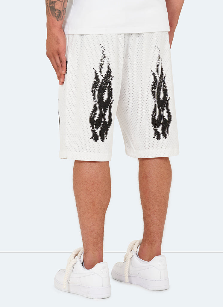 Short vintage Flame - Blanc