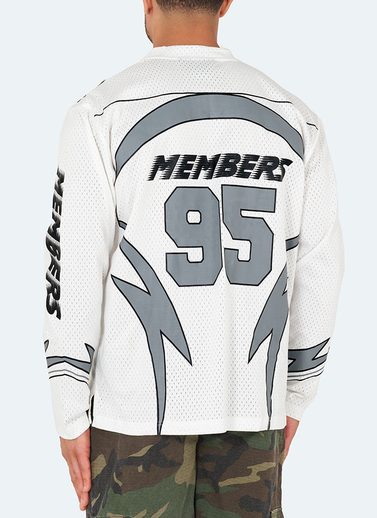 Maillot de sport automobile - Blanc